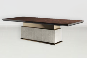 酒（jiǔ）店會所簡雅輕奢餐桌家具定製