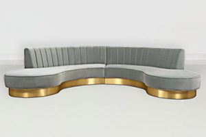 不鏽鋼底框異形圓弧形酒吧KTV沙發