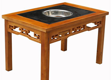 複古做舊實木老火鍋桌