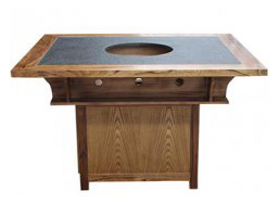 <b>實木邊框鑲嵌大理石火鍋（guō）桌</b>