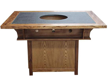 中式櫃式實木火鍋桌