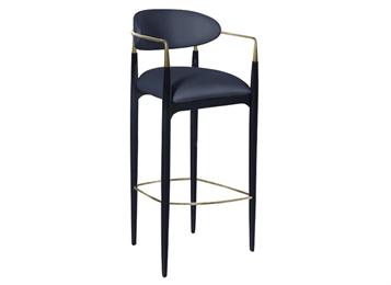 後現代風格流行酒吧家具（jù）不鏽鋼軟包酒吧椅