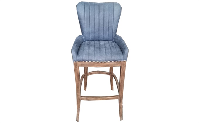 複古（gǔ）鄉村風實木高腳（jiǎo）凳酒吧椅子