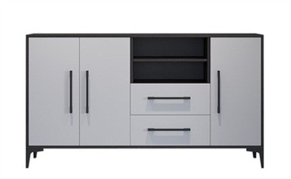 北歐現代創意實木餐廳多功能備餐櫃