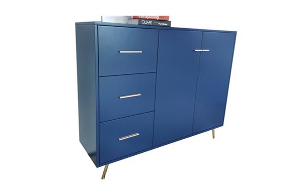 定製餐廳輕奢實木金屬腳備餐櫃