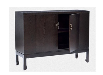 新中式古典實木餐廳配套備餐櫃家具