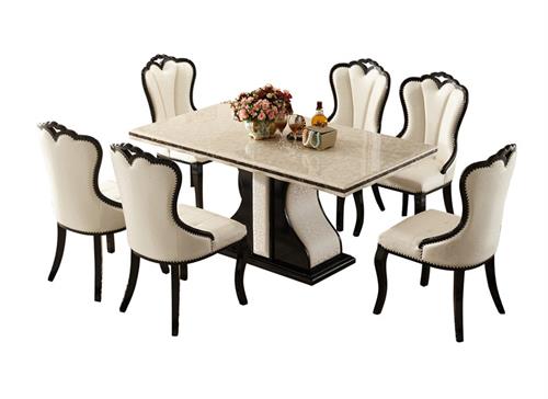 北歐大理石田（tián）園（yuán）方（fāng）形餐桌