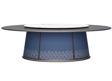 酒店新中式實木（mù）電（diàn）動餐桌