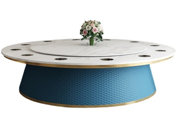 大理石電動餐桌一人一鍋小火鍋桌定製