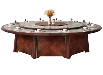 酒店（diàn）會所包房高檔16人新中式（shì）電動餐桌