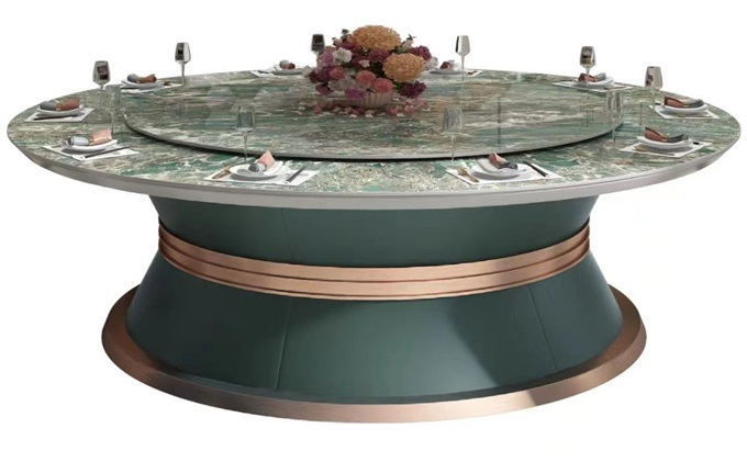 酒店（diàn）會所高檔輕奢大理石電動餐桌