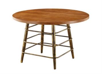 酒樓（lóu）菜館（guǎn）包廂鐵藝桌（zhuō）腳實木（mù）餐桌