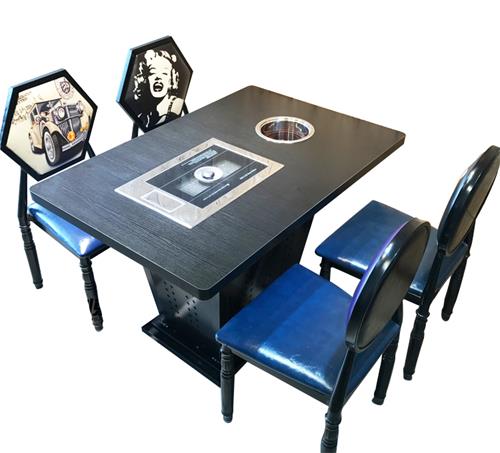 最新韓式自助無（wú）煙火（huǒ）鍋燒烤涮一（yī）體桌子