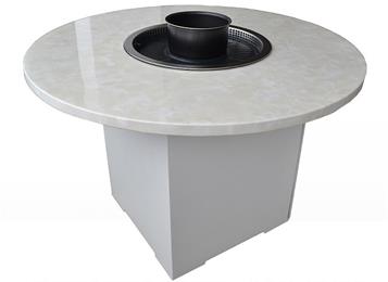 大理石台麵火鍋燒烤一體餐桌 韓式無煙紙上烤（kǎo）肉