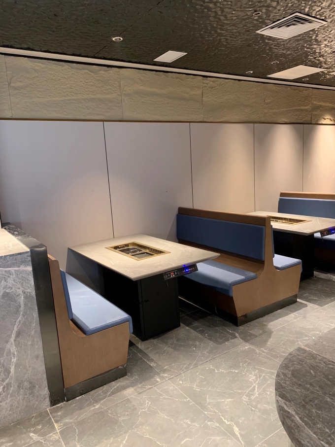 自助火(huǒ)鍋烤肉店無煙(yān)淨化(huà)烤涮一體桌