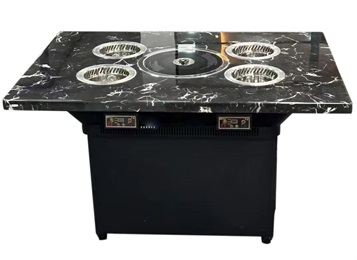 一人一鍋小（xiǎo）火鍋大理石無煙烤涮一體桌