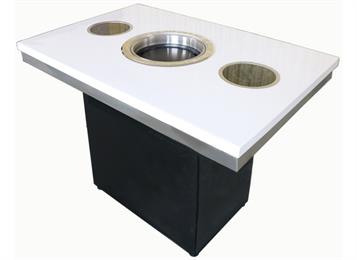 新款 自助火鍋燒烤一體餐（cān）桌 大理石烤涮一體桌