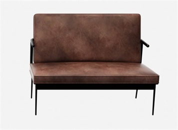 火鍋餐廳鐵（tiě）藝真皮時尚（shàng）卡座沙發