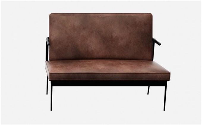 火鍋餐廳鐵藝（yì）真皮時尚卡座沙（shā）發（fā）