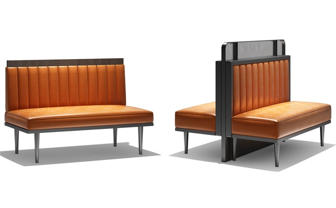 韓式火鍋烤肉店不鏽鋼時尚雙(shuāng)麵卡座