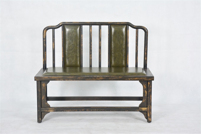 火鍋店中式明清仿古皮藝雙人卡（kǎ）座