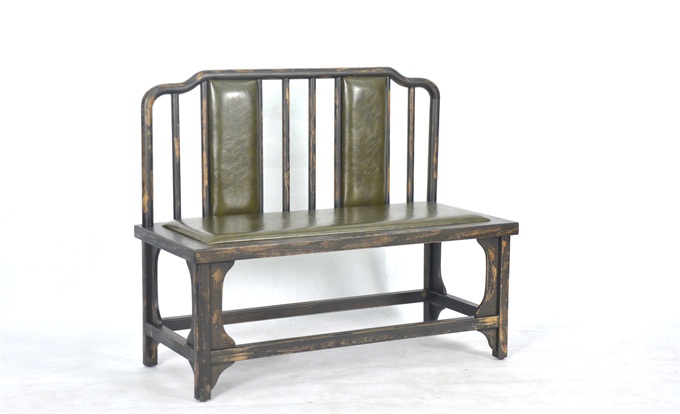 火鍋店中式明清仿古皮（pí）藝雙人卡座