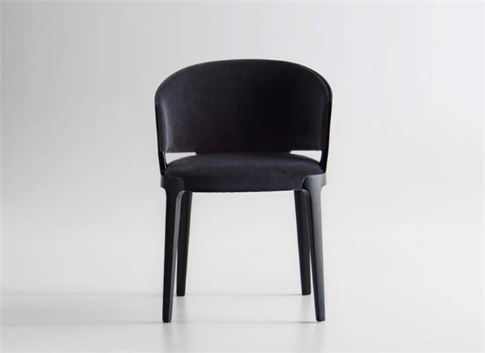 自助（zhù）火鍋餐廳時尚實木半圓靠背椅子