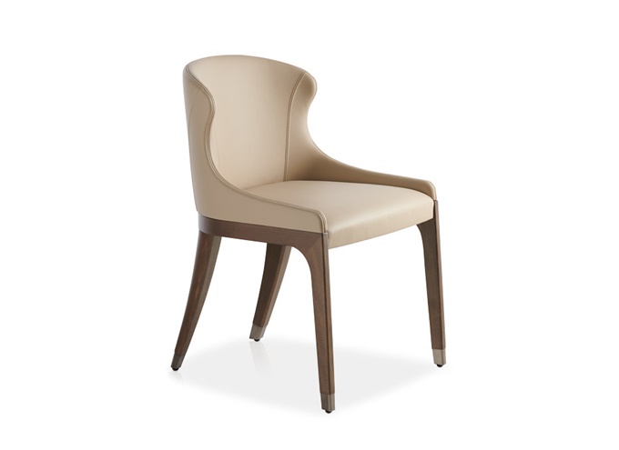 火鍋餐廳意式現代輕奢實木靠背椅