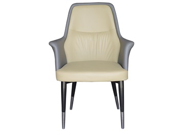 優（yōu）雅舒適的雙色皮（pí）革餐椅