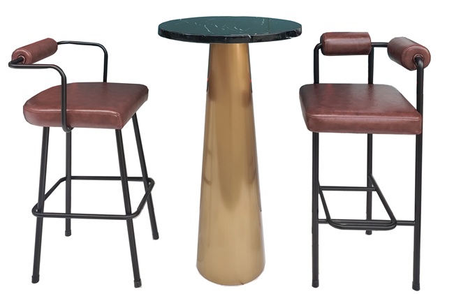 電音酒吧不鏽（xiù）鋼（gāng）創意高腿（tuǐ）吧台椅家具
