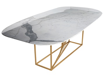 高（gāo）檔ktv時尚輕奢不鏽鋼岩板茶幾