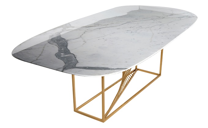 高檔ktv時（shí）尚輕奢不鏽（xiù）鋼岩板茶幾