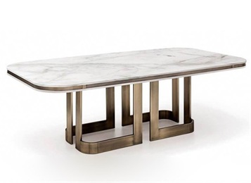 高端ktv包廂古銅不鏽鋼長條茶幾