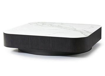 音樂清吧（ba）新中式實木岩板正方形茶幾