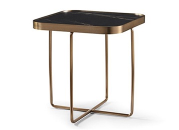 休閑小酒吧鈦金現代極簡不鏽鋼茶幾（jǐ）