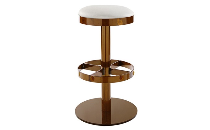 慢搖（yáo）酒吧（ba）用（yòng）的鈦金不（bú）鏽鋼圓凳子