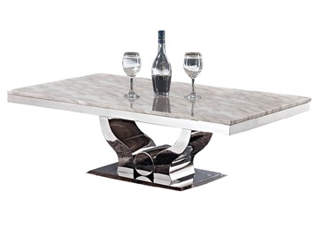 量（liàng）販式ktv現代大理石不鏽鋼長（zhǎng）方形茶幾