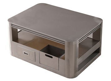 KTV歌廳拉絲不鏽鋼帶抽屜散台茶幾