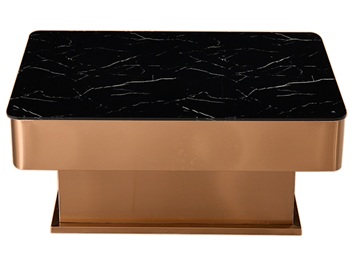 音樂酒吧會所玻璃麵香檳金（jīn）不鏽鋼茶幾