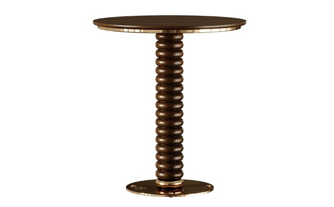 休閑小酒吧不鏽鋼胡桃木酒吧桌(zhuō)