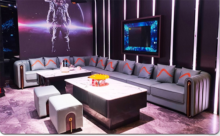 酒吧ktv包廂時尚不鏽鋼岩（yán）板茶幾