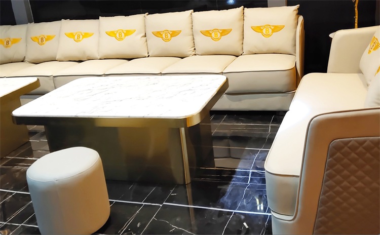 量販式ktv包廂香檳金不鏽鋼茶幾