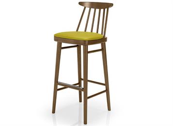 美式鄉村實木酒吧吧台高腳椅（yǐ）