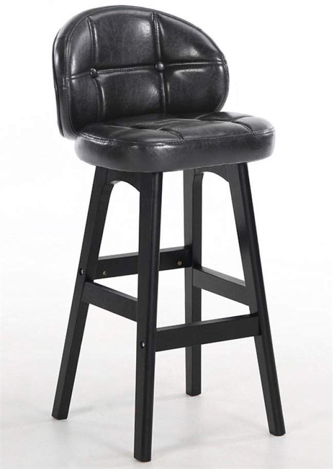 現代輕奢（shē）皮藝實木（mù）酒（jiǔ）吧高吧（ba）椅（yǐ）