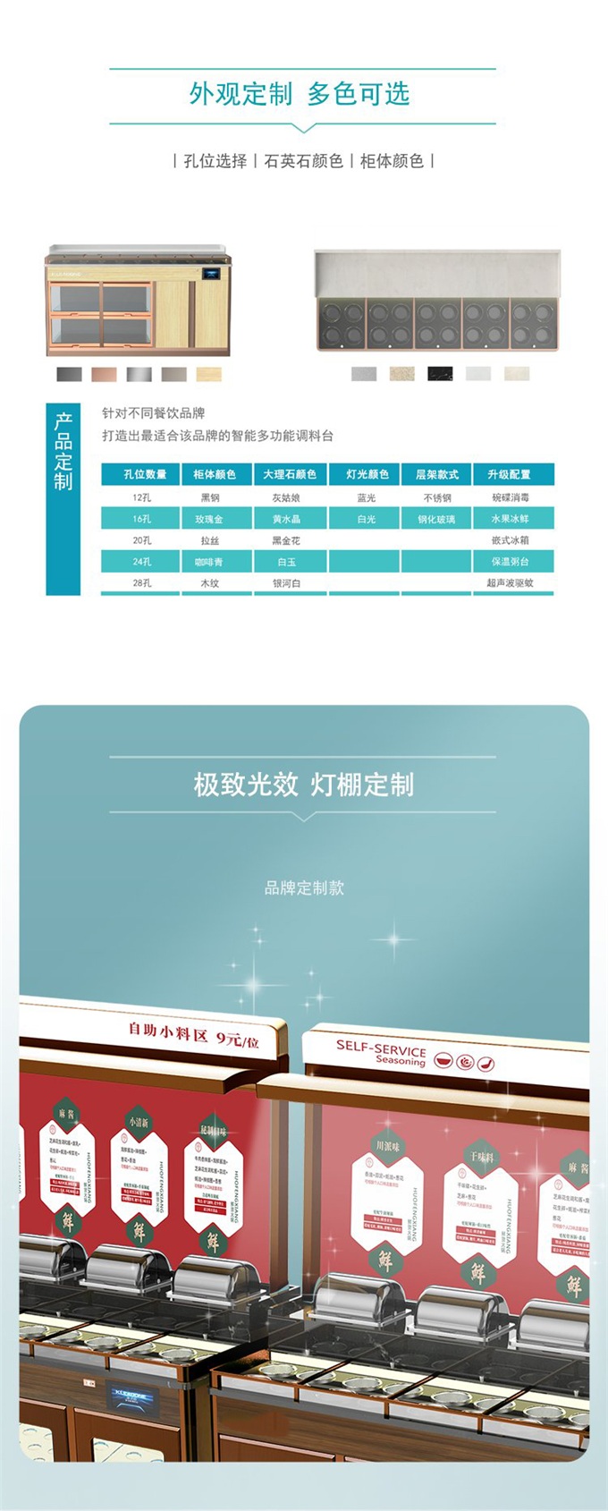 麻辣燙小（xiǎo）料台高溫消毒醬料台