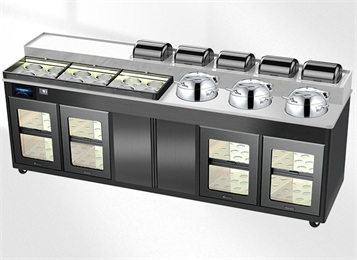 火鍋店（diàn）保溫粥台水果冰（bīng）鮮（xiān）醬料台