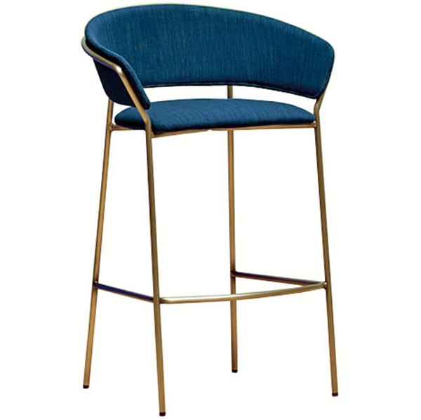 北歐風簡約不鏽鋼咖啡廳高吧椅