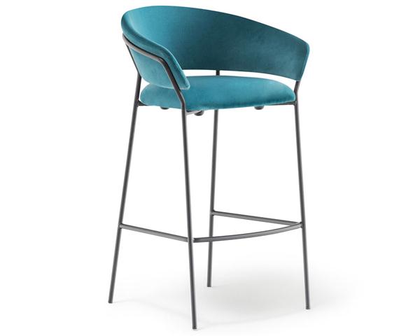 現代咖啡館休閑簡約不鏽鋼高腳吧（ba）椅