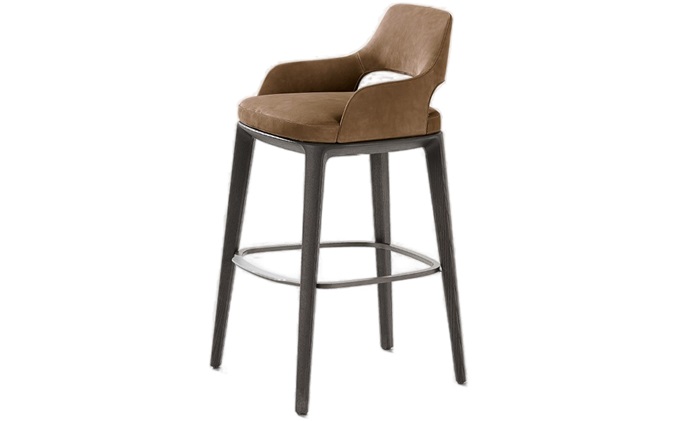 簡約（yuē）實木咖啡館吧（ba）台高（gāo）腳椅