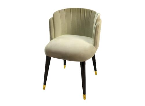 時尚創意絨布椅(yǐ)子 咖啡廳(tīng)休閑實木椅